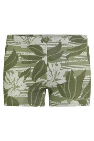 zwemboxer Floral groen
