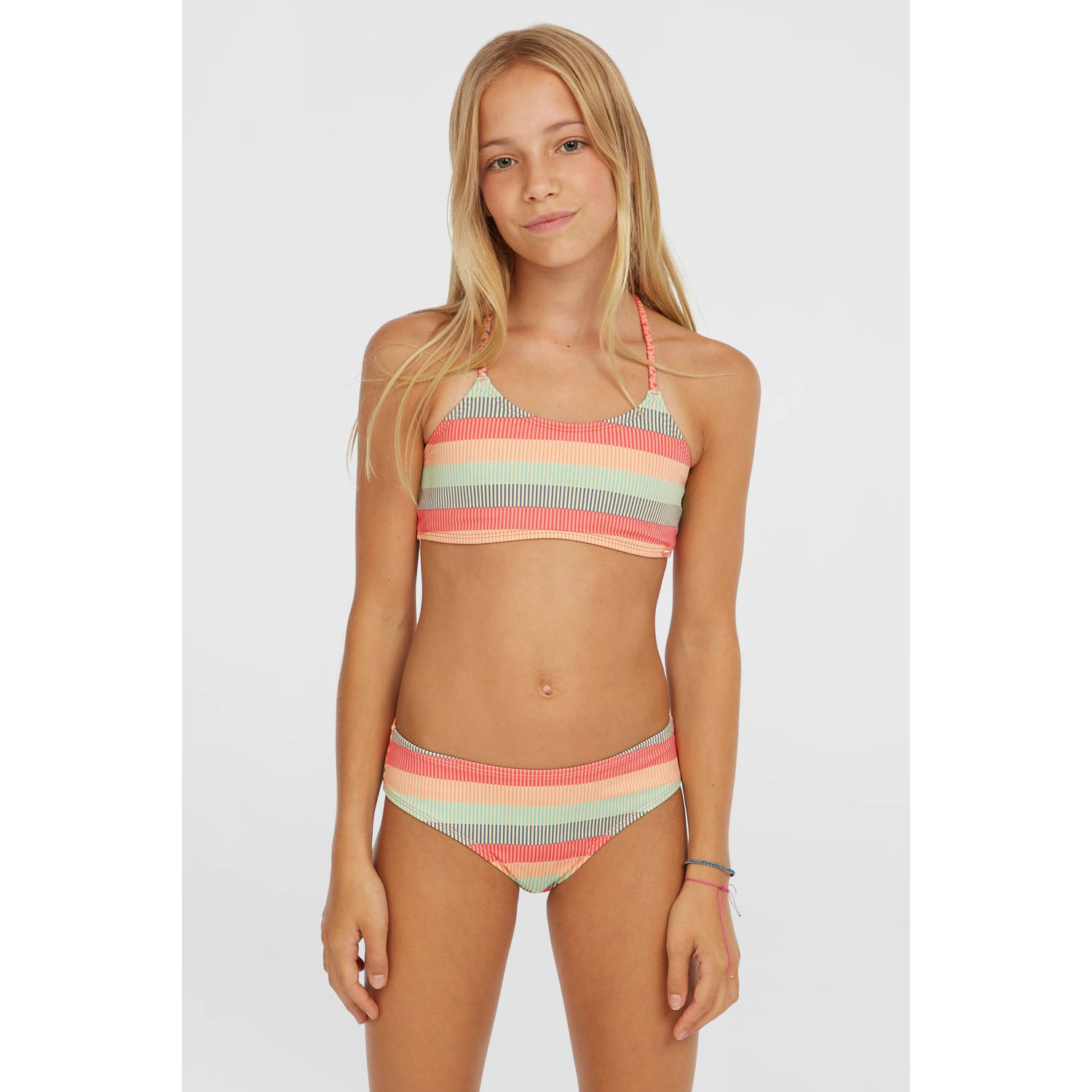O'Neill crop bikini Tropics oranje blauw