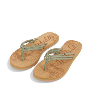Ditsy  teenslippers mintgroen