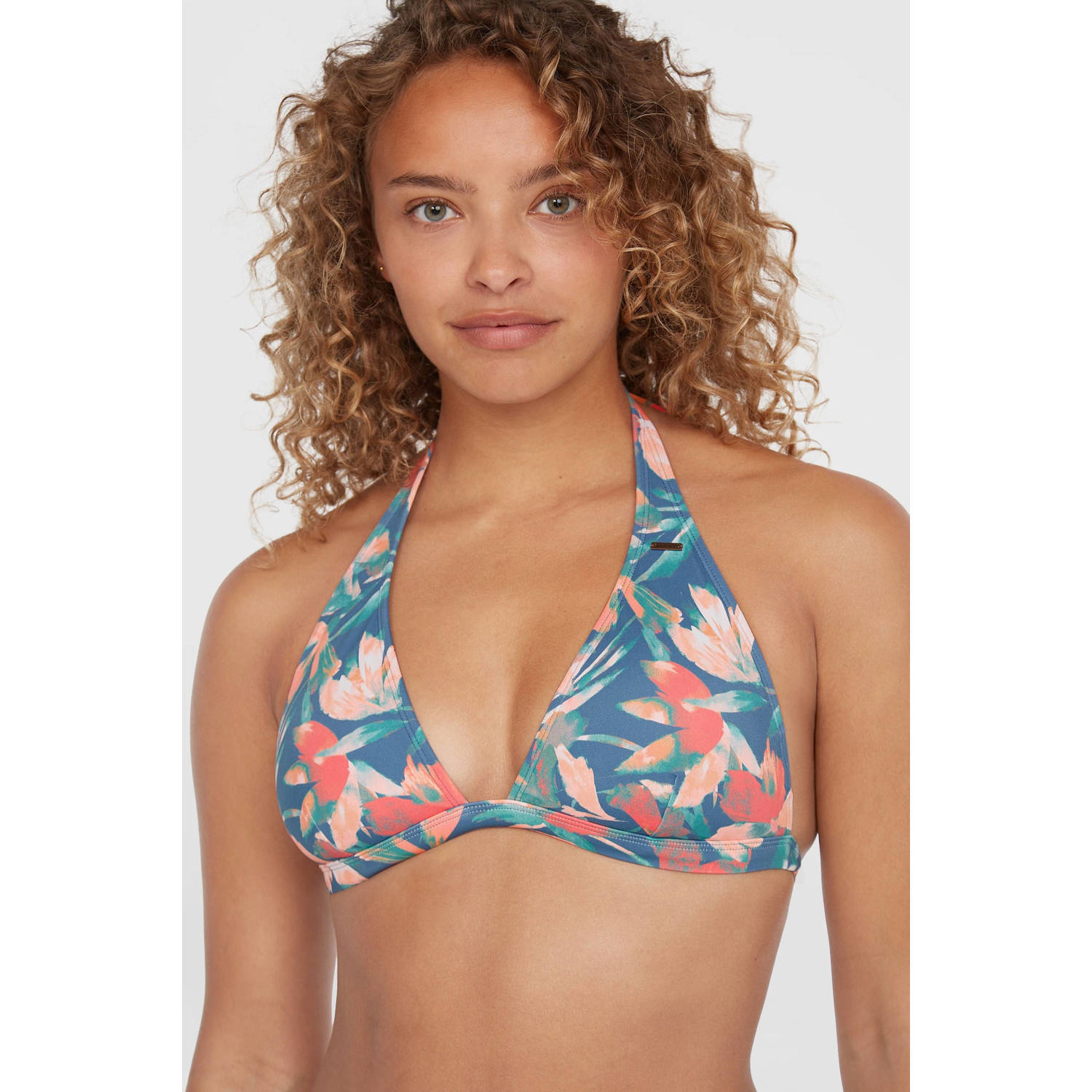 O'Neill voorgevormde halter bikini Maria Cruz blauw roze
