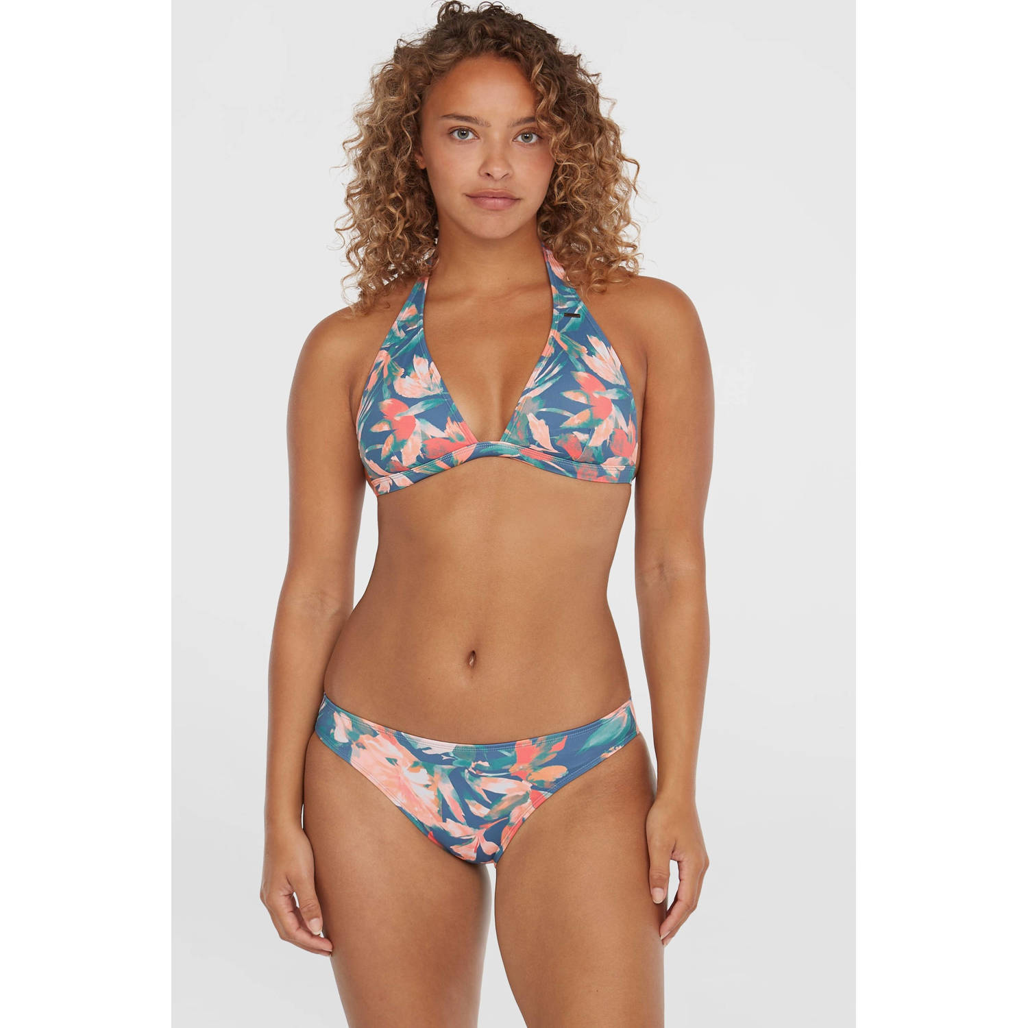 O'Neill voorgevormde halter bikini Maria Cruz blauw roze