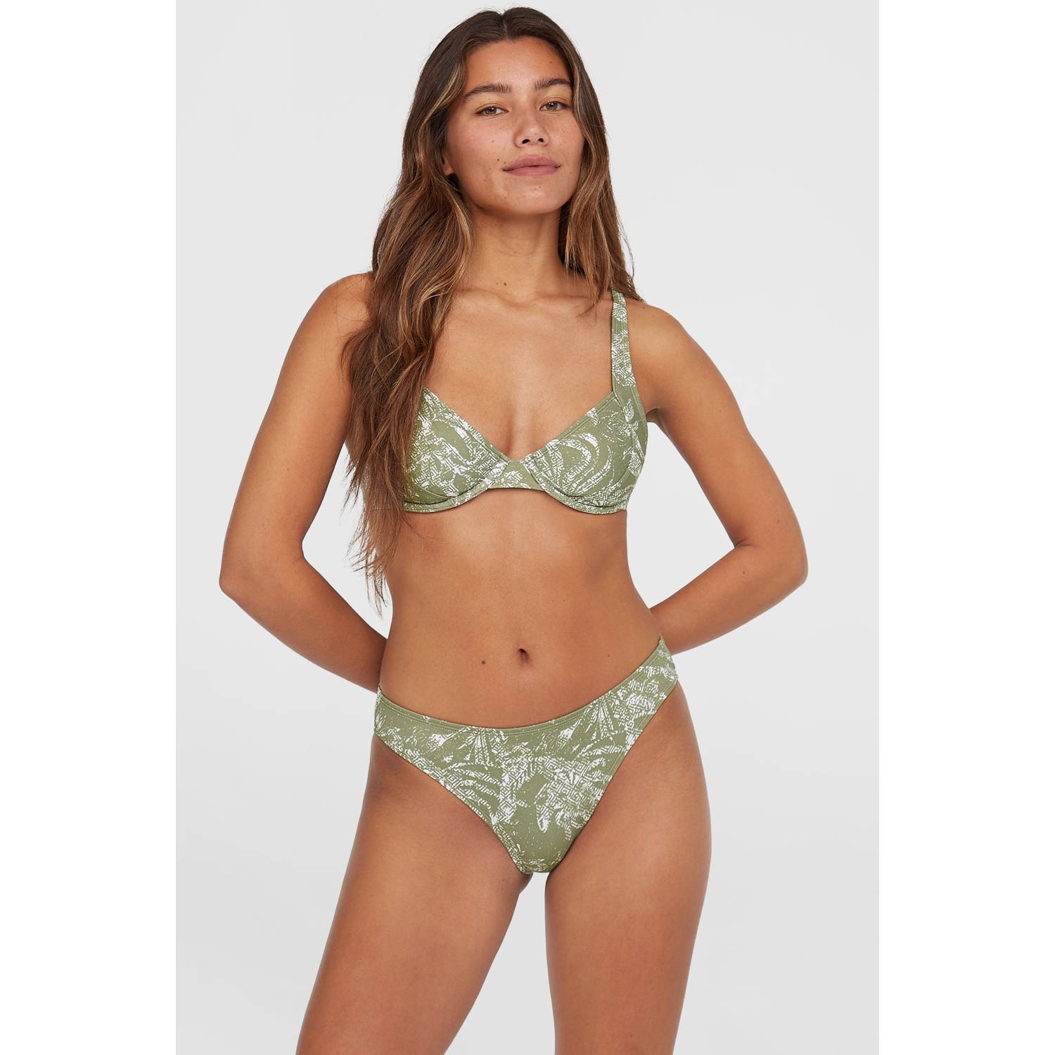 O'Neill bikinibroekje Rita groen wit