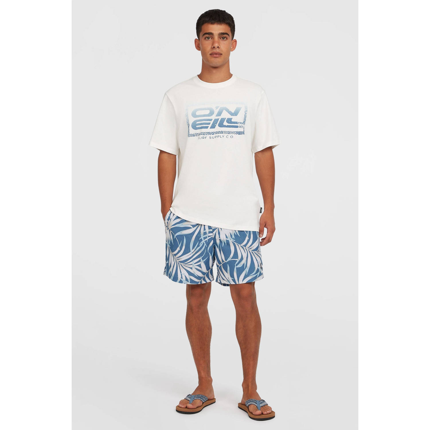 O'Neill zwemshort Cali Floral blauw wit