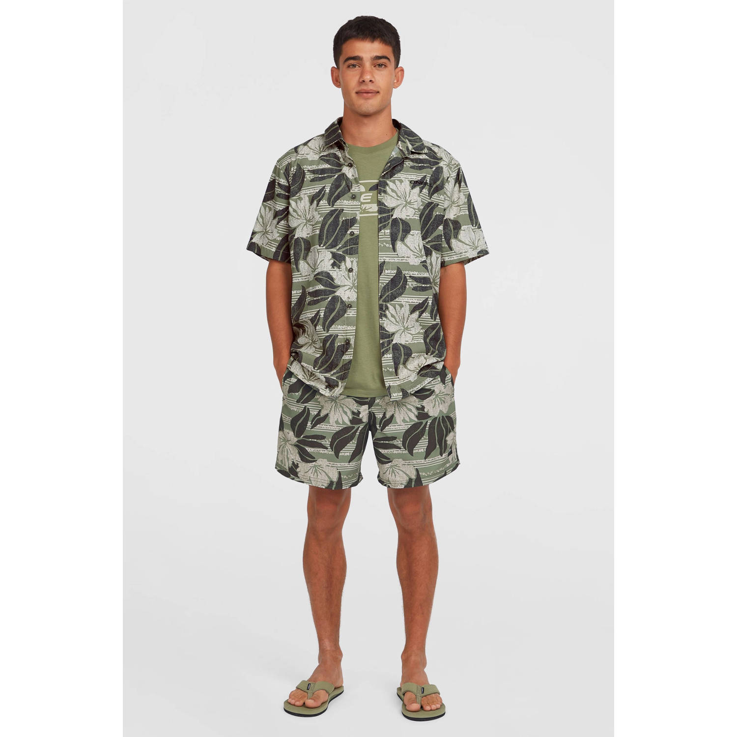 O'Neill zwemshort Cali Floral olijfgroen