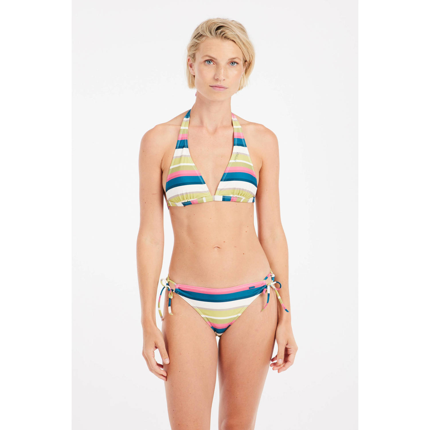 Protest voorgevormde halter bikini PRTKAMI C-cup geel blauw wit