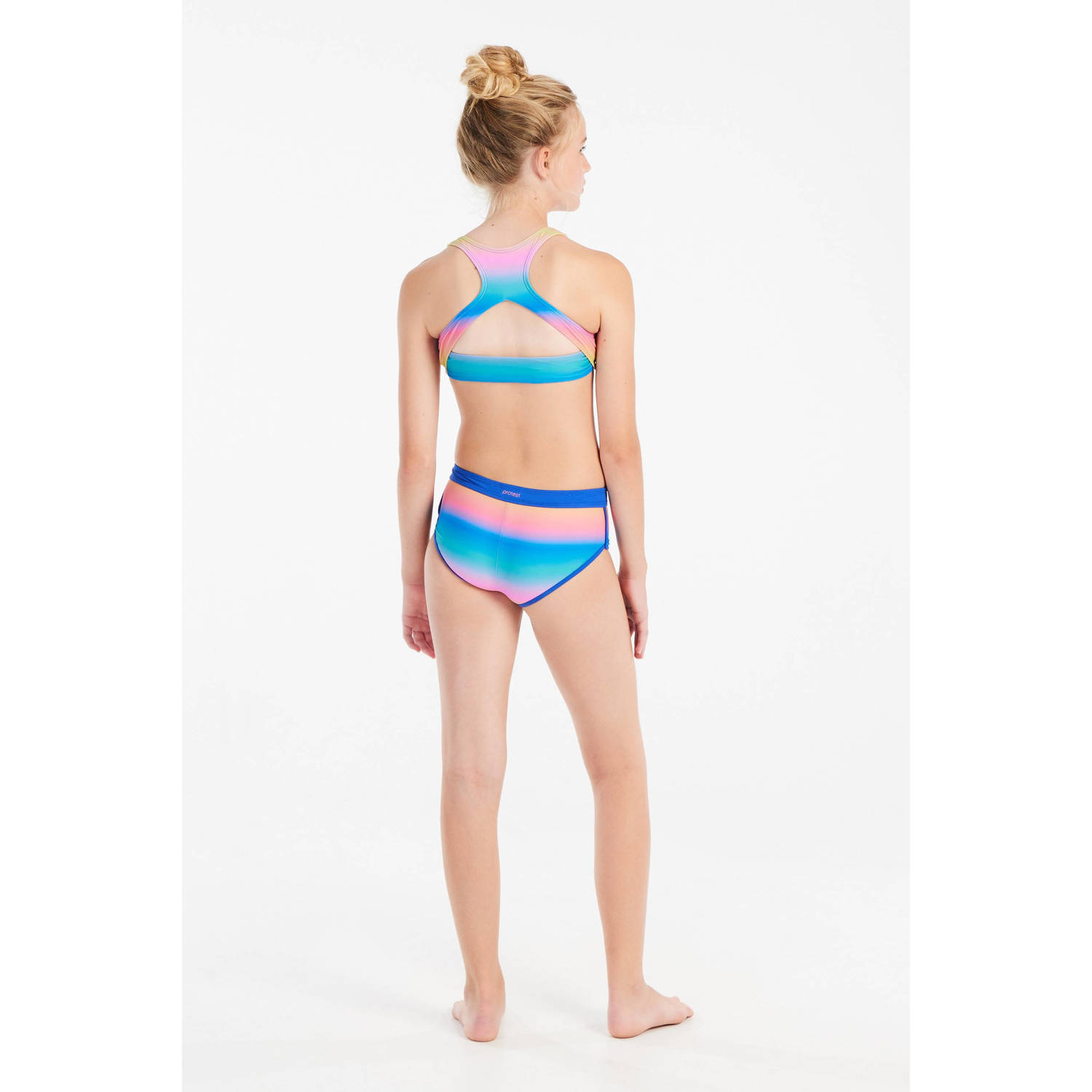 Protest crop bikini PRTMONICA JR blauw roze geel