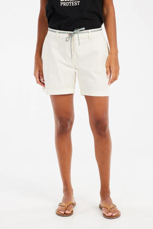 straight regular waist casual short ecru