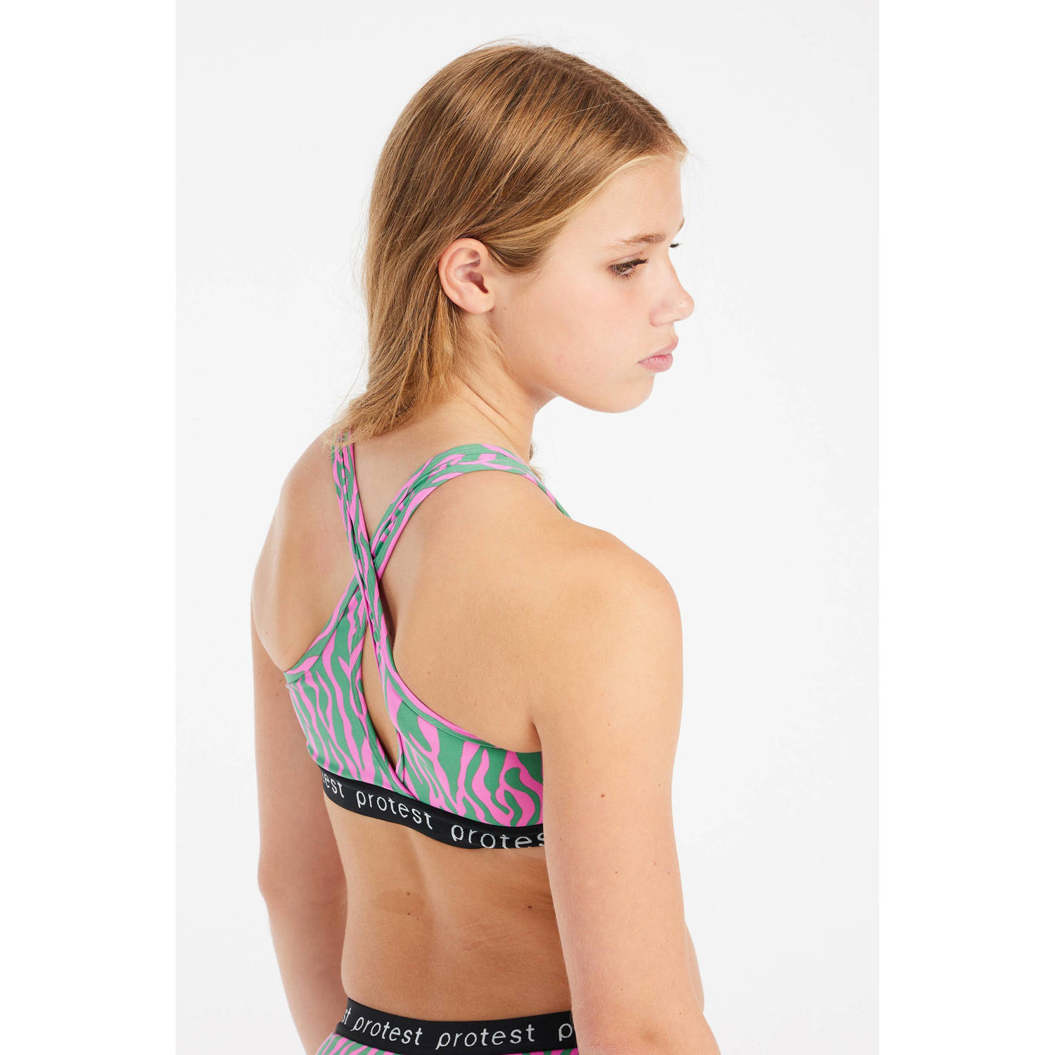 Protest crop bikini PRTMONICA JR roze groen