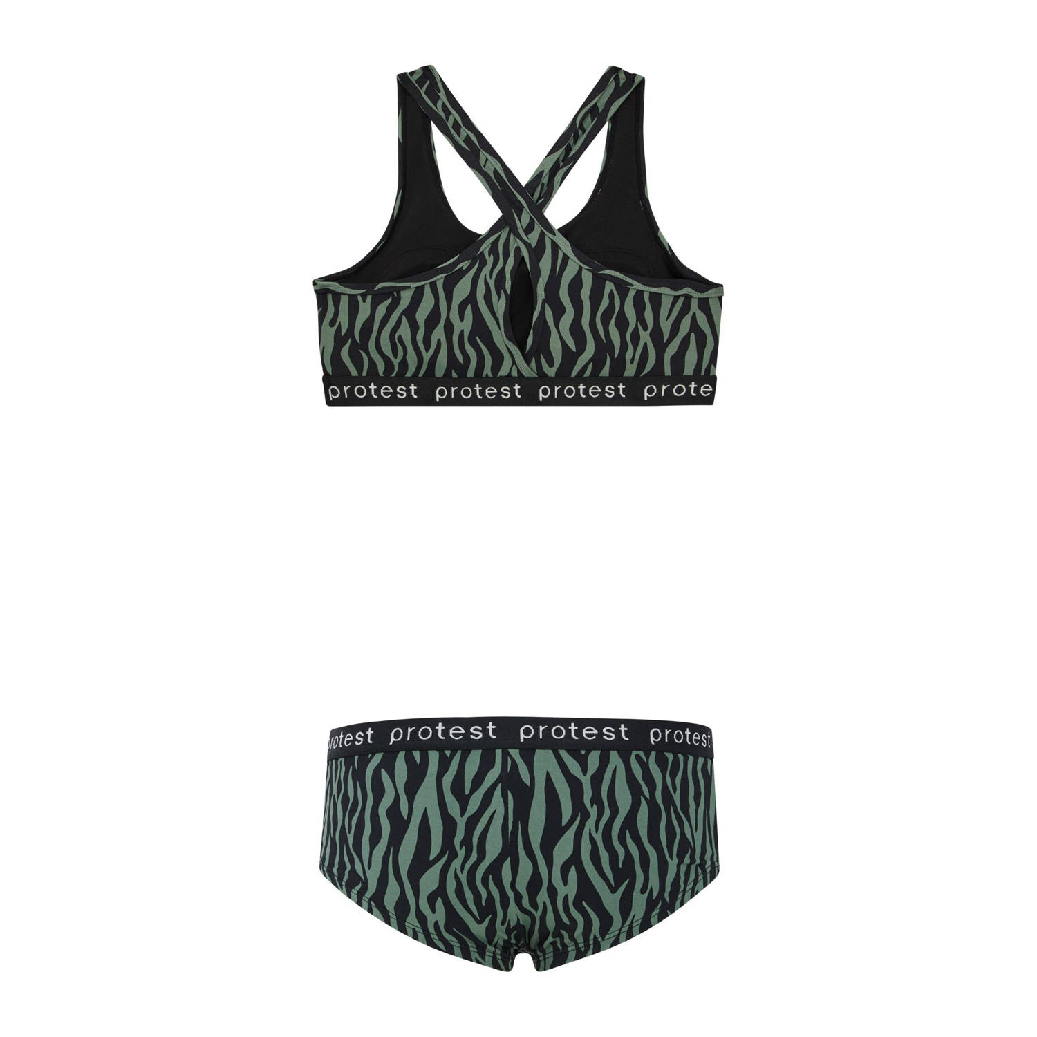 Protest crop bikini PRTMONICA JR groen zwart