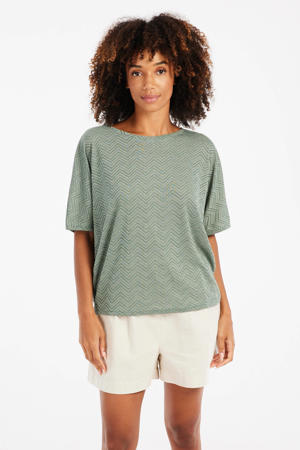 mouwloze top groen