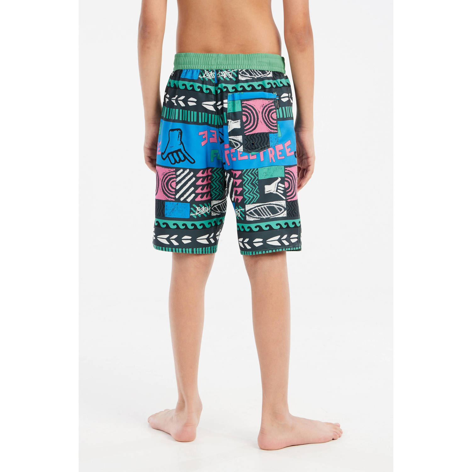 Protest zwemshort PRTRONALD JR groen blauw