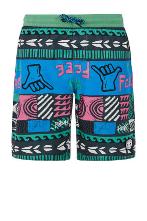 zwemshort PRTRONALD JR groen/blauw
