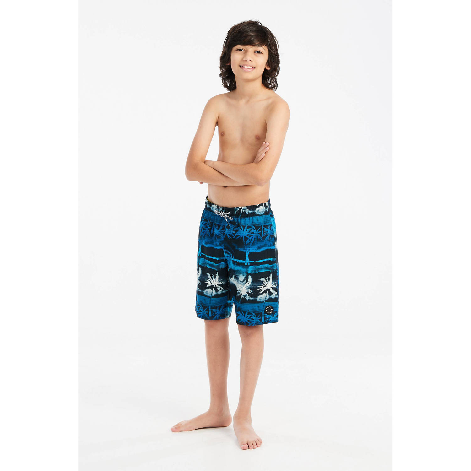 Protest zwemshort PRTSTONES JR blauw zwart