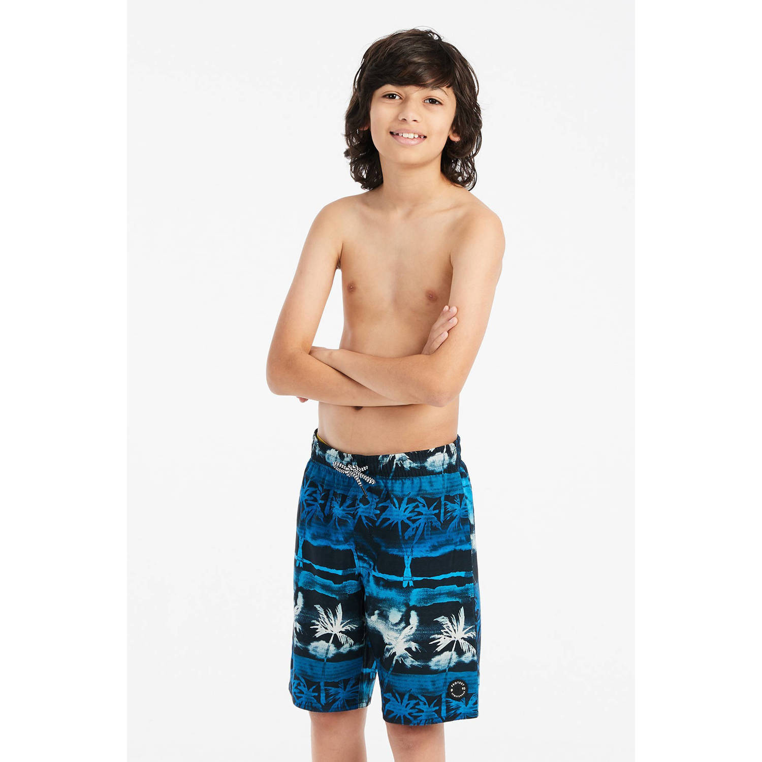 Protest zwemshort PRTSTONES JR blauw zwart