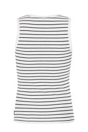 thumbnail: Witte dames Protest singlet van katoen met strepenprint en ronde hals