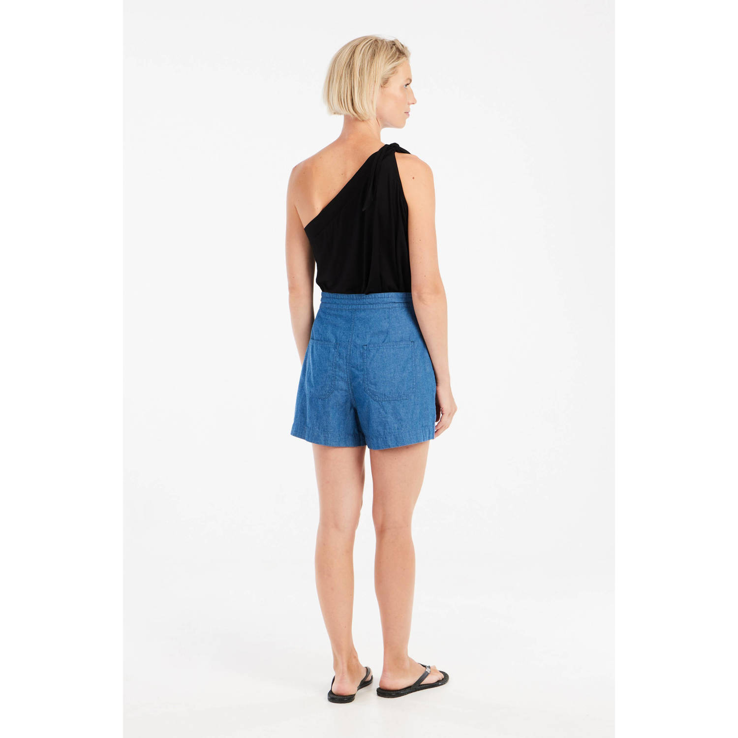Protest one shoulder top zwart