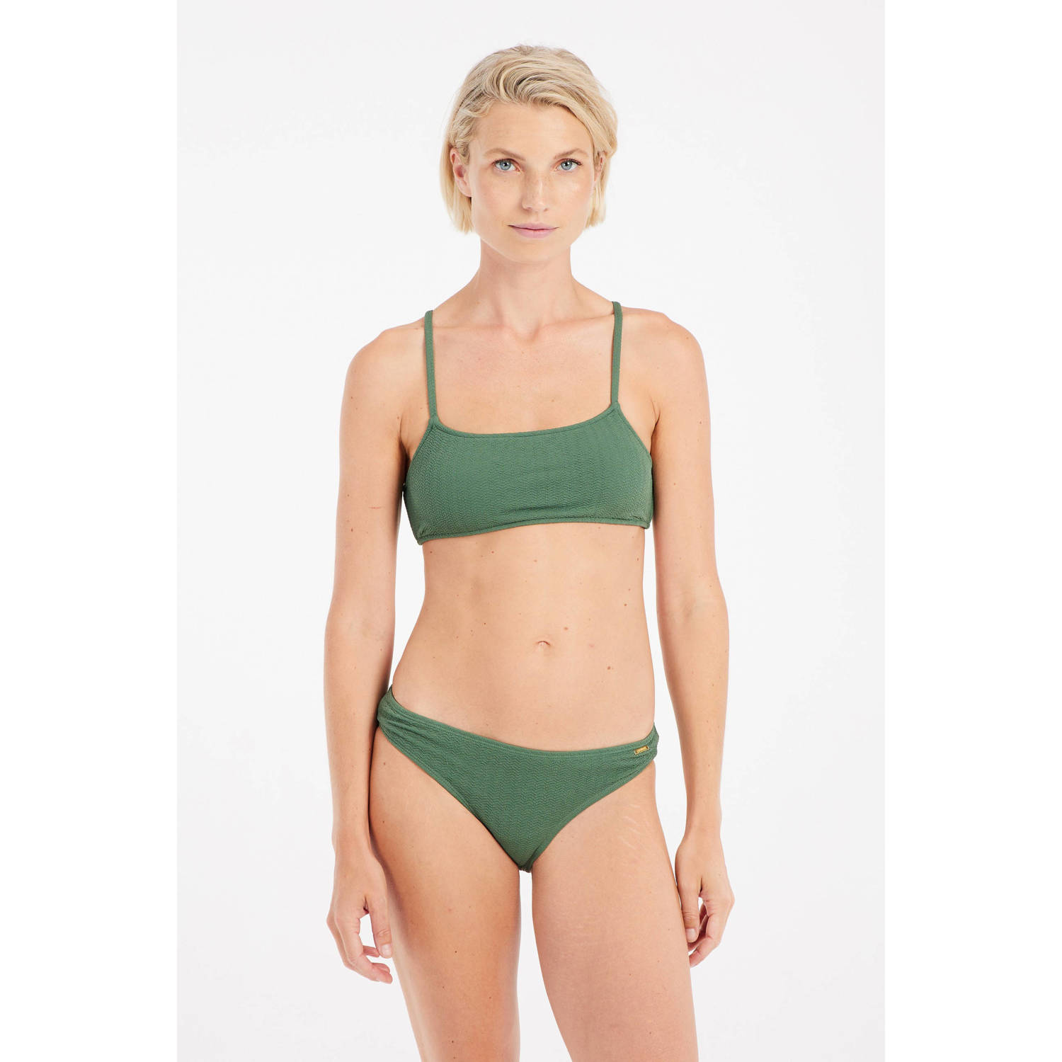 Protest voorgevormde crop bikini PRTDICE groen
