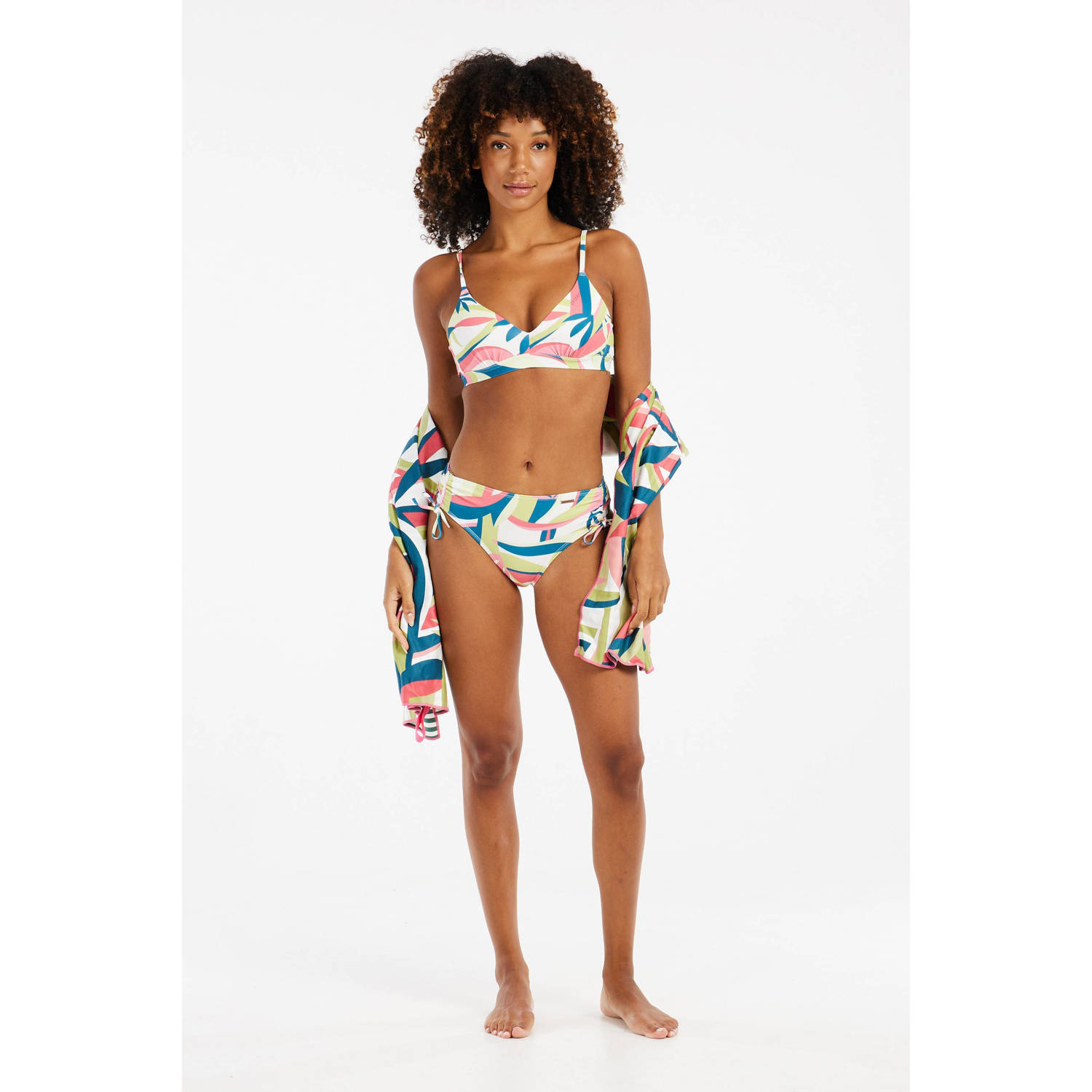Protest voorgevormde beugel bikinitop MIXADAIRS wit roze blauw
