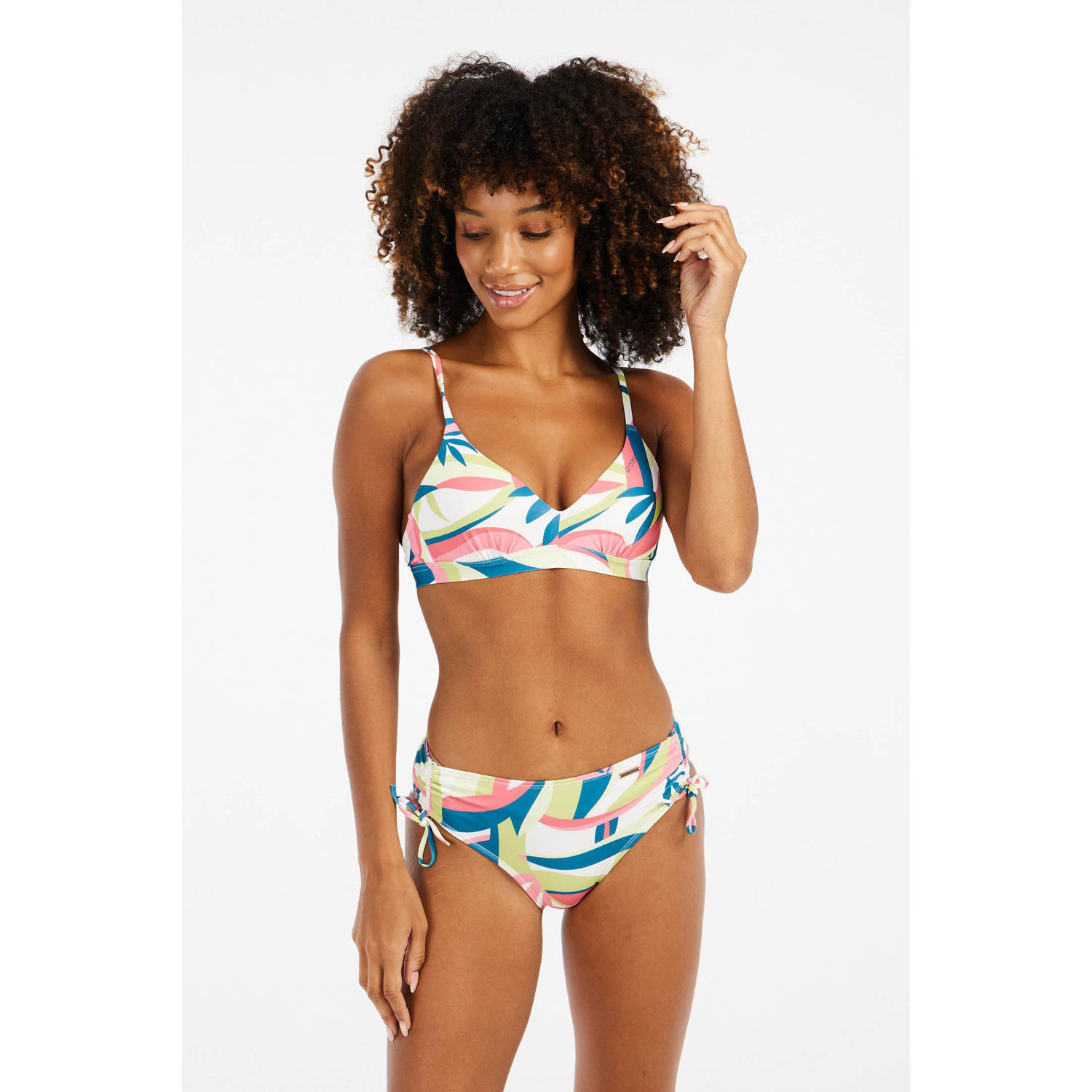 Protest voorgevormde beugel bikinitop MIXADAIRS wit roze blauw