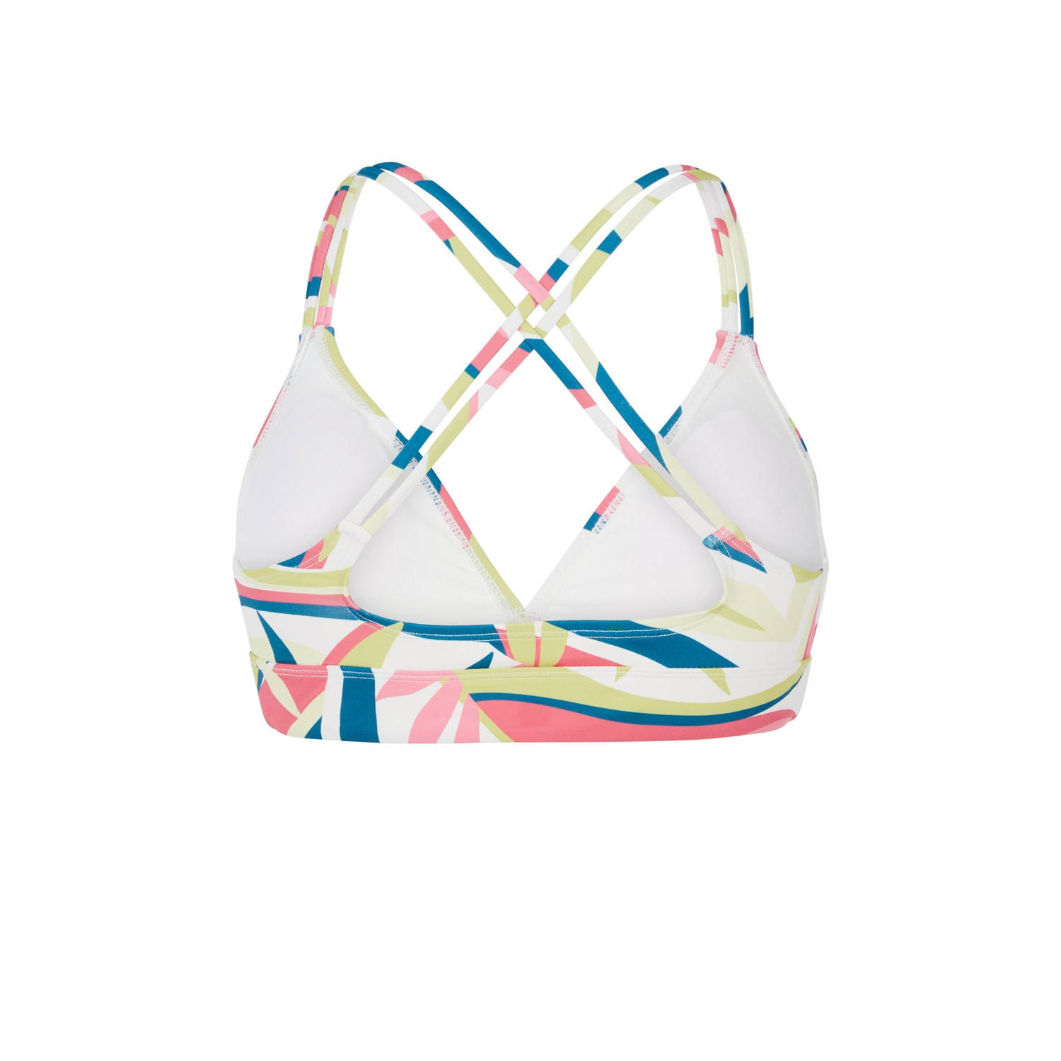 Protest voorgevormde triangel bikinitop MIXSUPERAS wit roze blauw