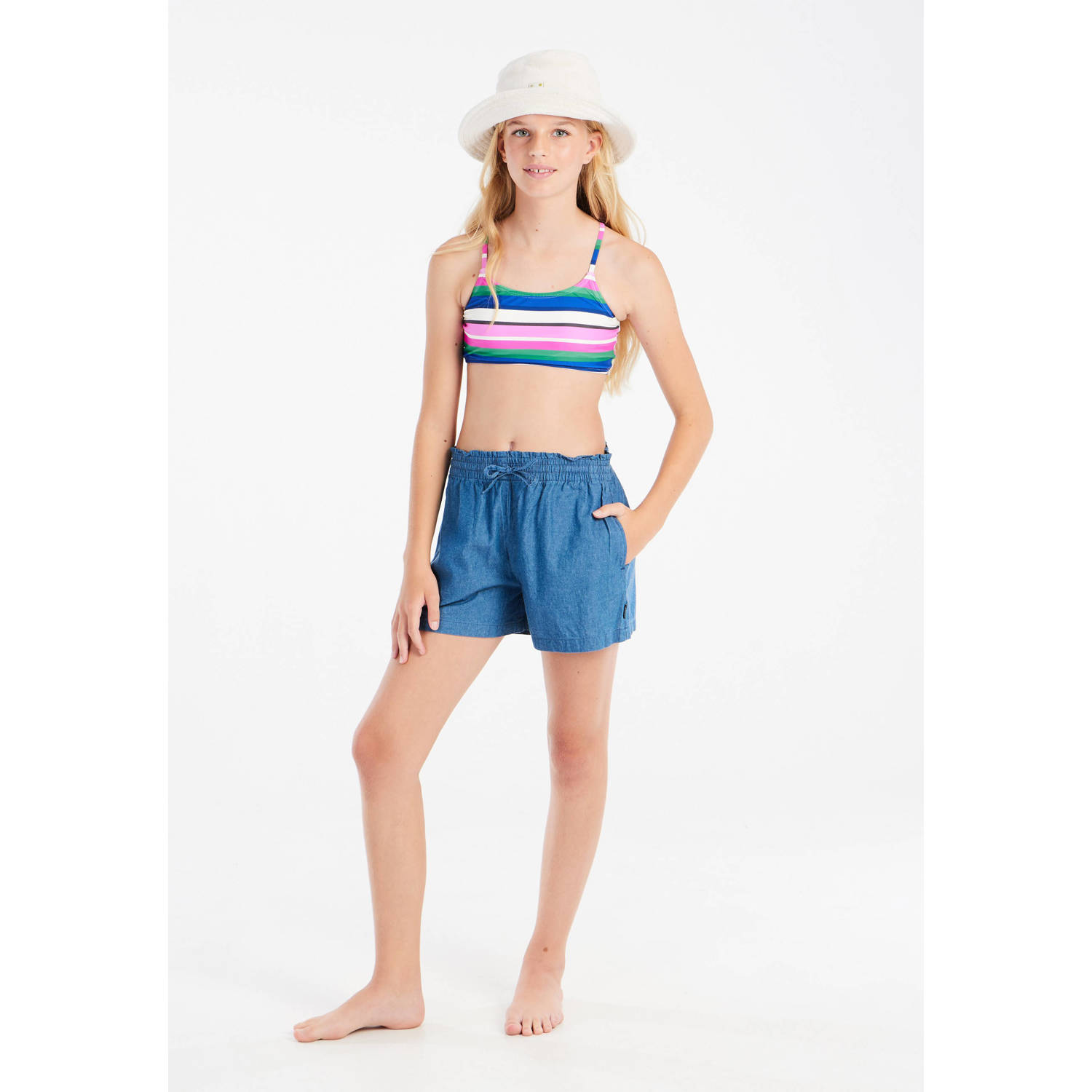 Protest casual short blauw