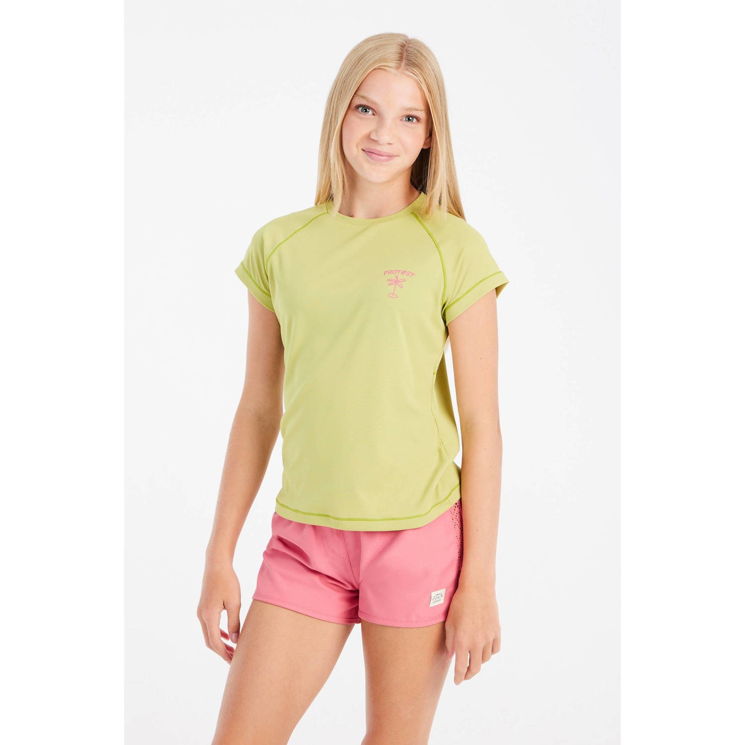Protest UV T-shirt PRTFUNNY JR geel