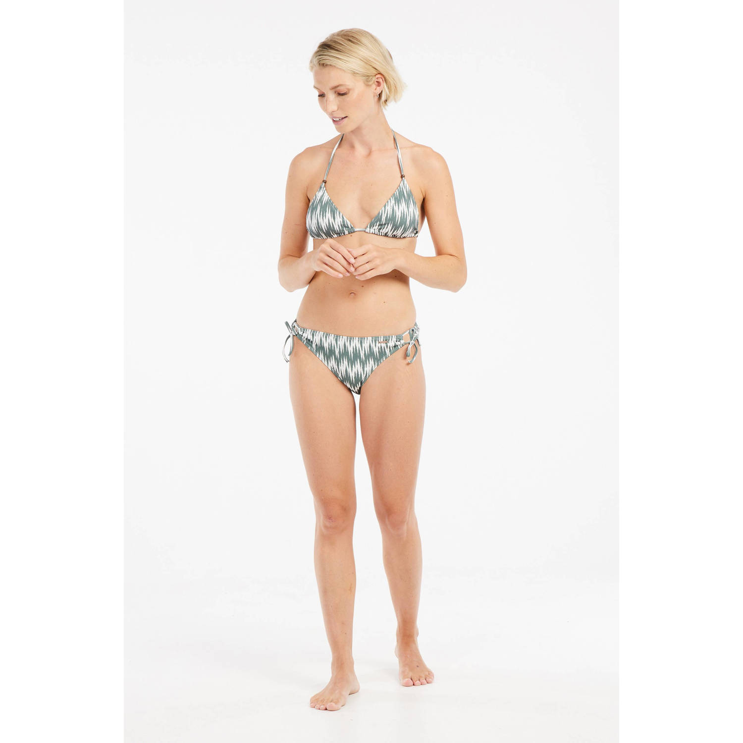 Protest voorgevormde triangel bikini PRTSPARKS groen wit