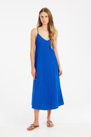 midi jurk blauw