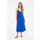 Protest midi jurk blauw