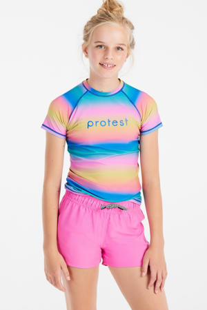 UV T-shirt PRTTICKET JR blauw/roze/geel