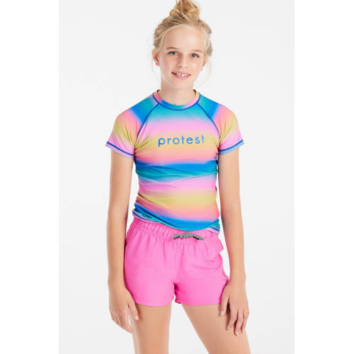 Protest UV T-shirt PRTTICKET JR blauw/roze/geel afbeelding
