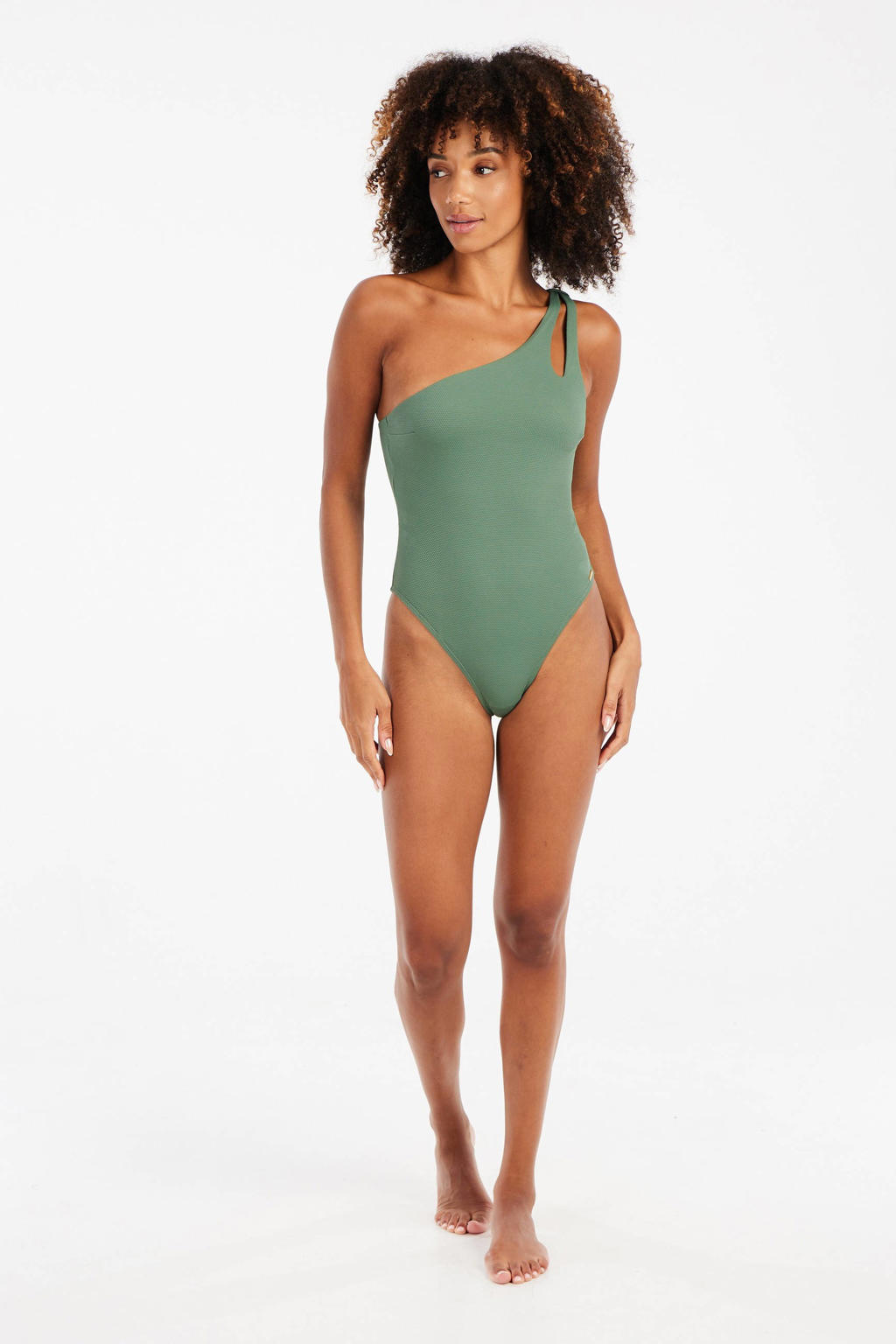 Protest one shoulder badpak PRTLACE groen