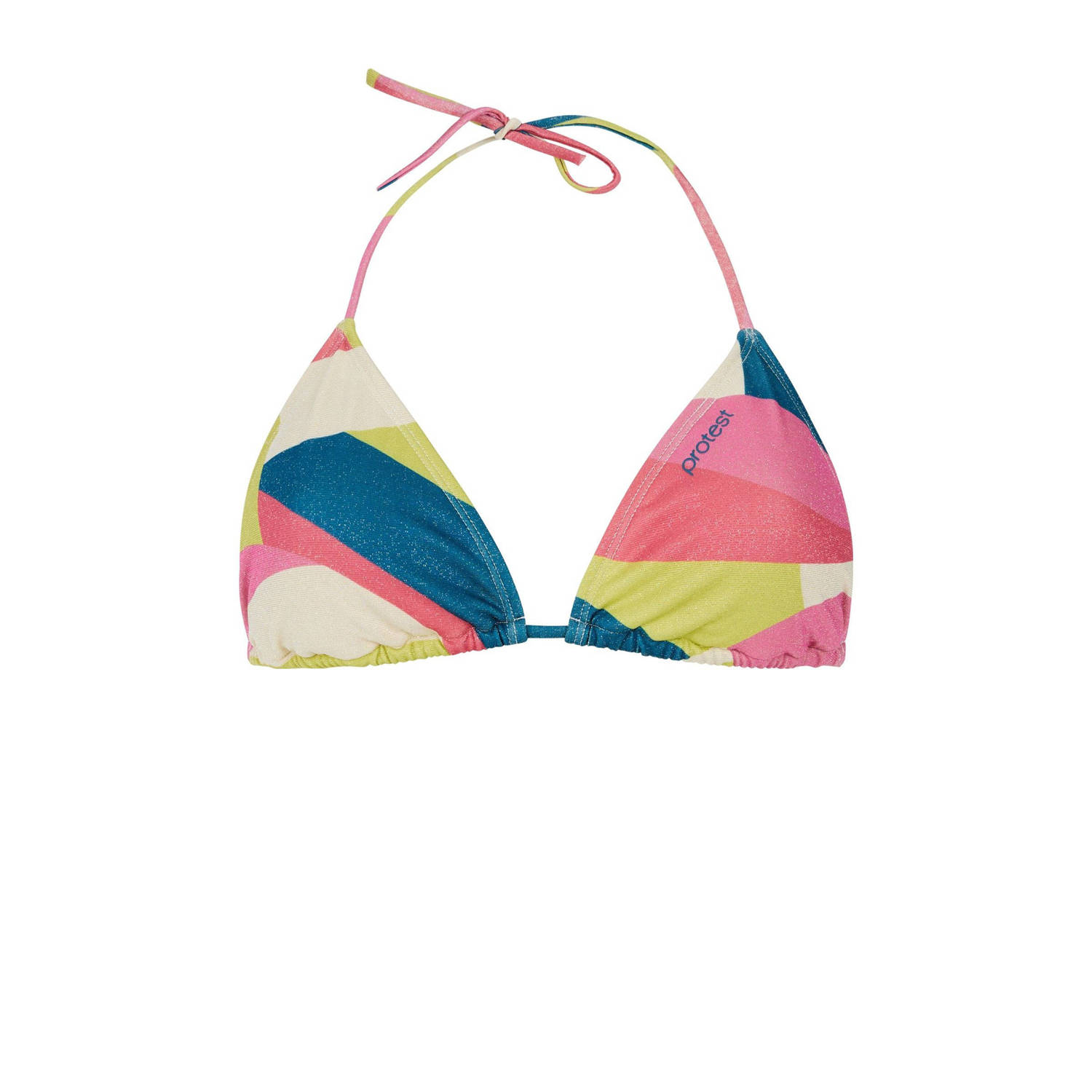 Protest voorgevormde triangel bikini PRTFLAVA blauw roze geel