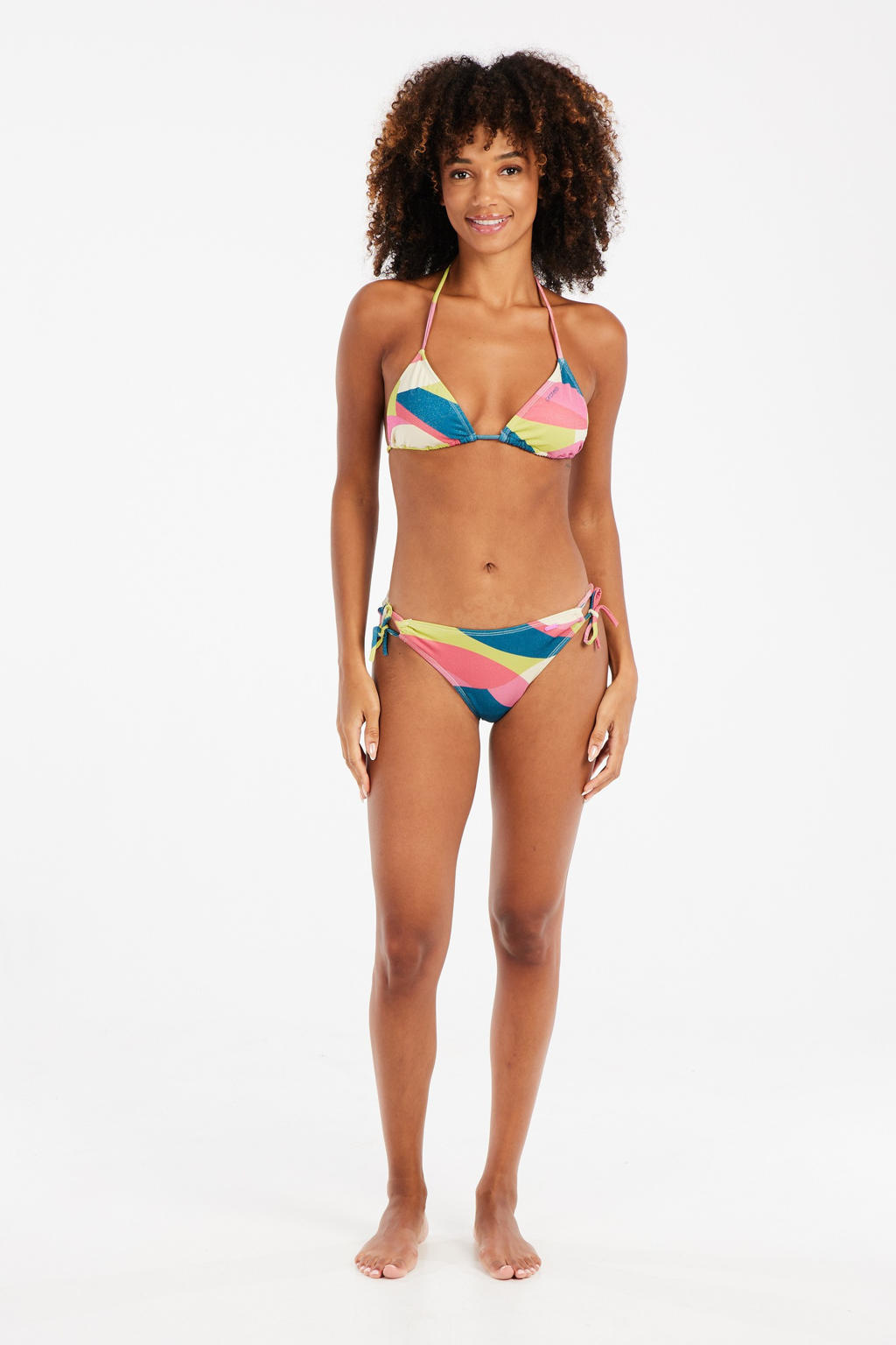 Protest voorgevormde triangel bikini set PRTFLAVA blauw/roze/geel