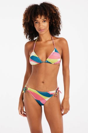 voorgevormde triangel bikini PRTFLAVA blauw/roze/geel