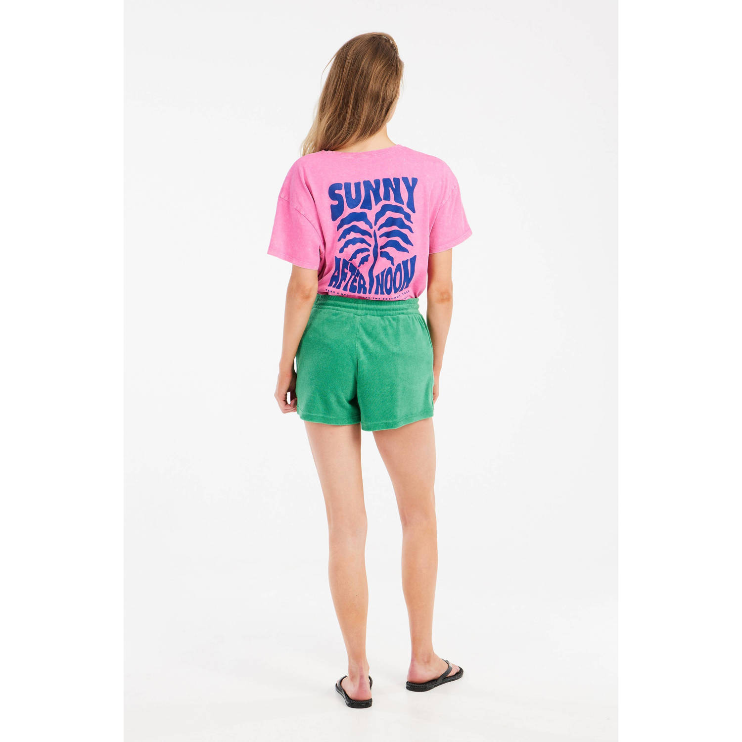Protest relaxed regular waist casual short groen