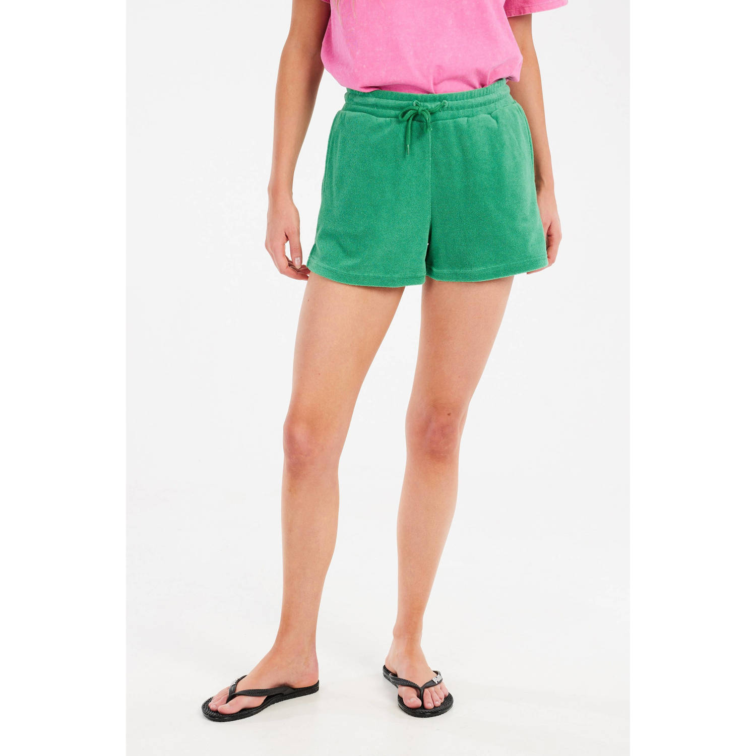 Protest relaxed regular waist casual short groen