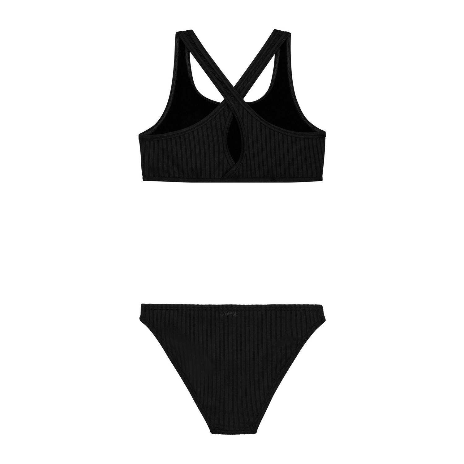Protest crop bikini PRTMOON JR zwart
