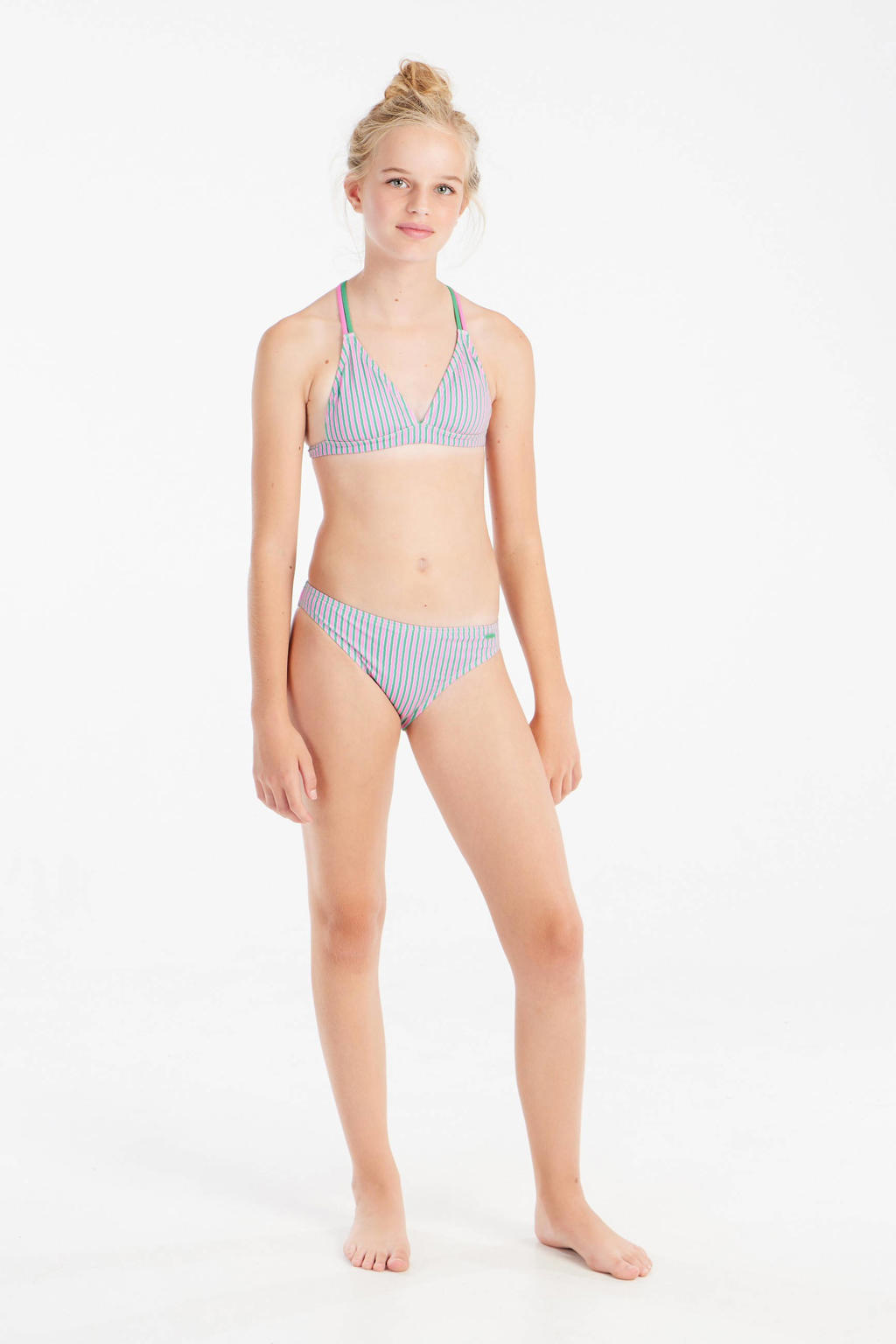 Protest triangel bikini PRTTICA JR roze/groen