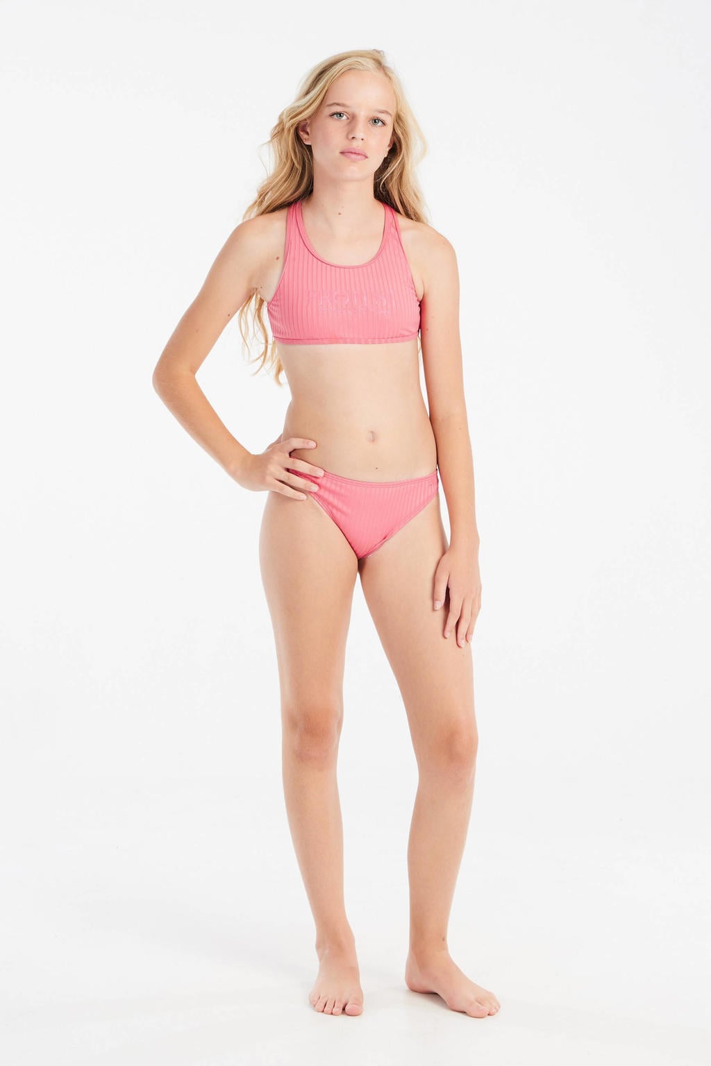 Protest crop bikini PRTMOON JR roze