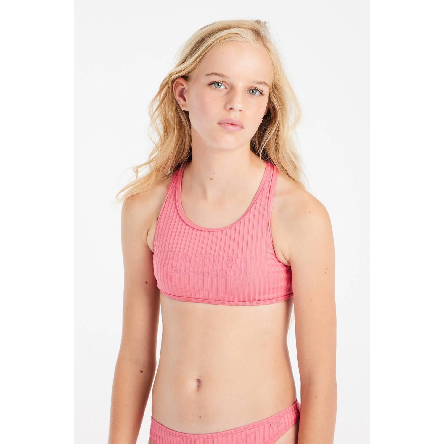 Protest crop bikini PRTMOON JR roze