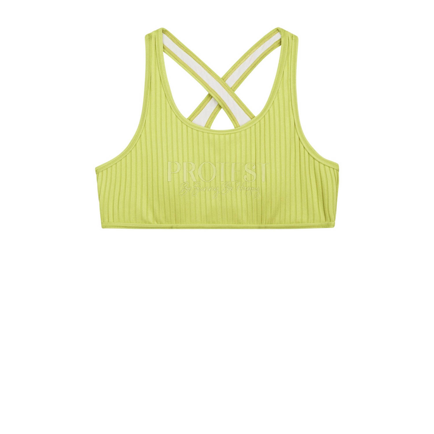 Protest crop bikini PRTMOON JR geel