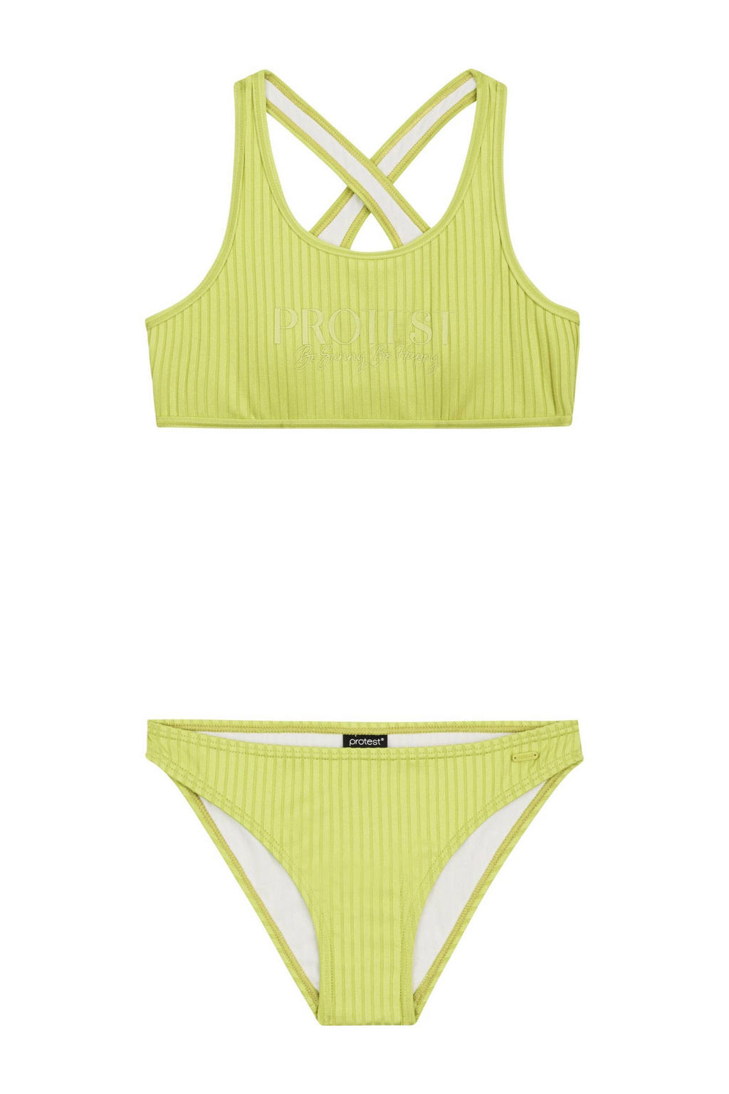 Protest crop bikini PRTMOON JR geel