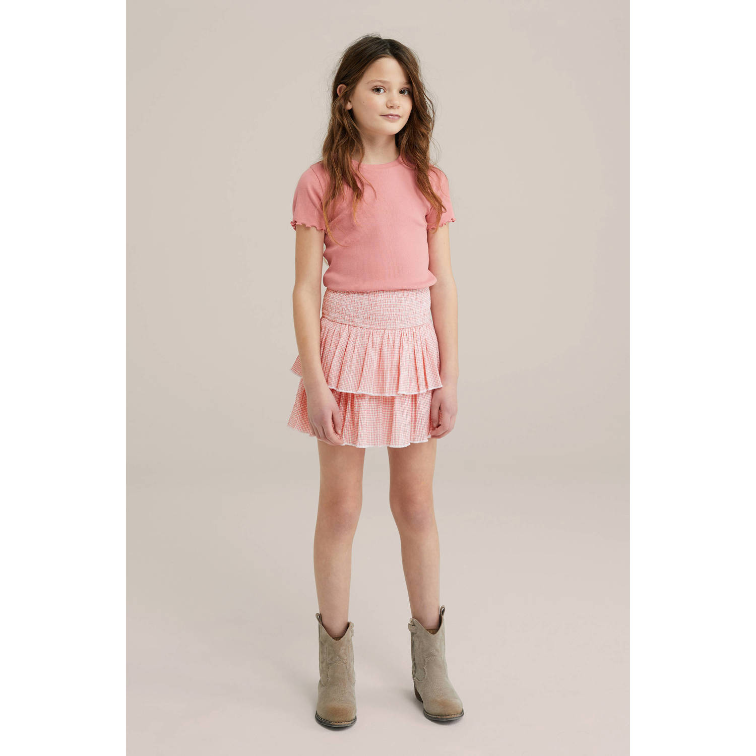 WE Fashion strokenrok roze