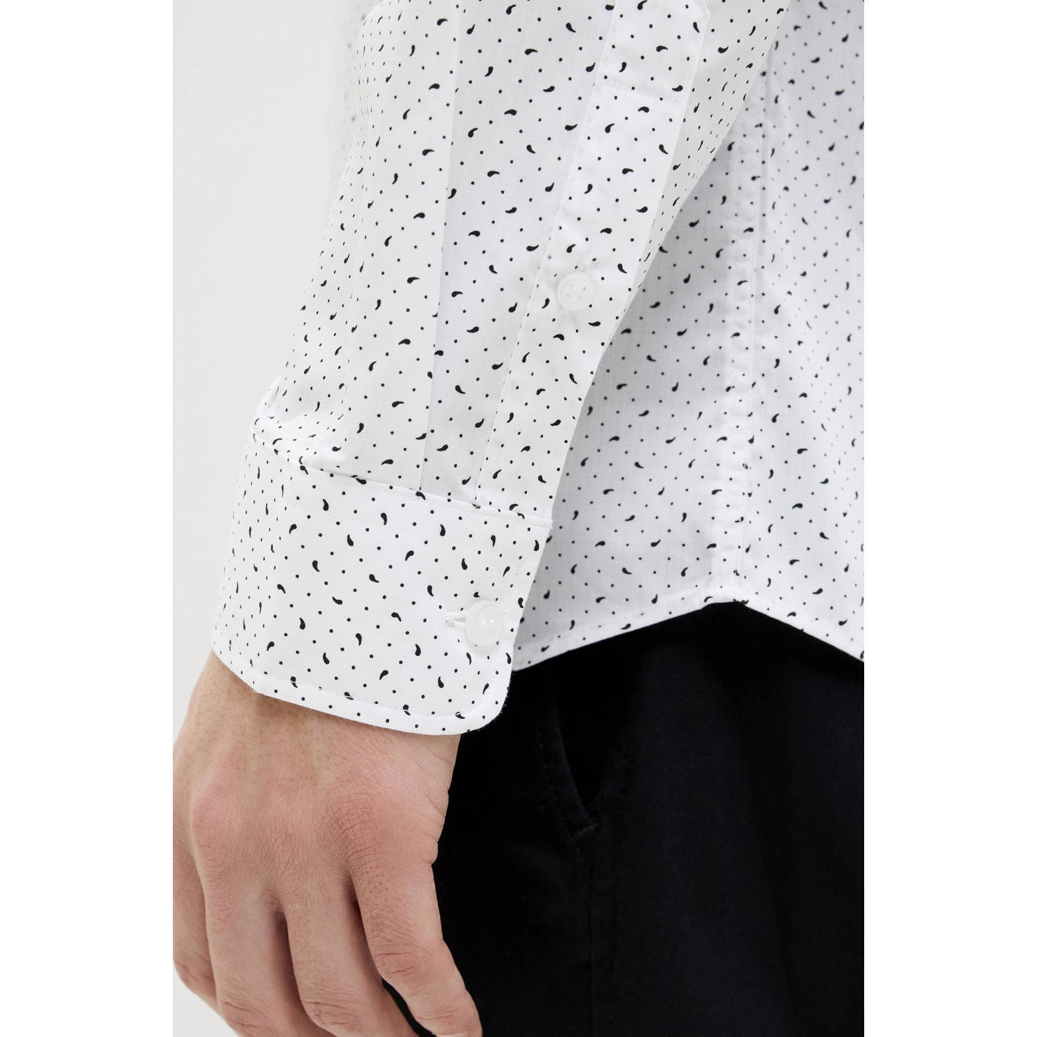 JJ REBEL casual overhemd wit