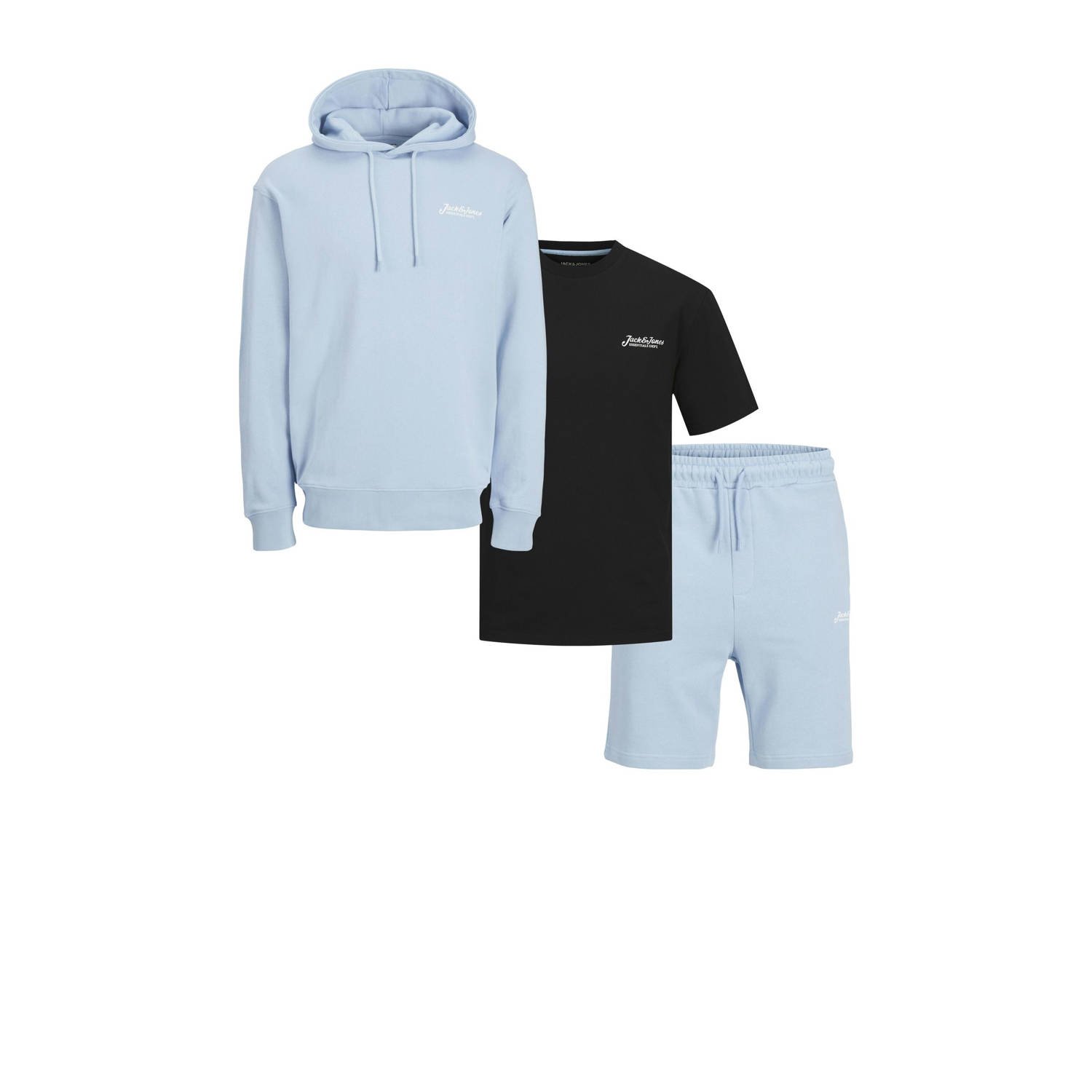 JACK & JONES joggingpak lichtblauw (set van 3)