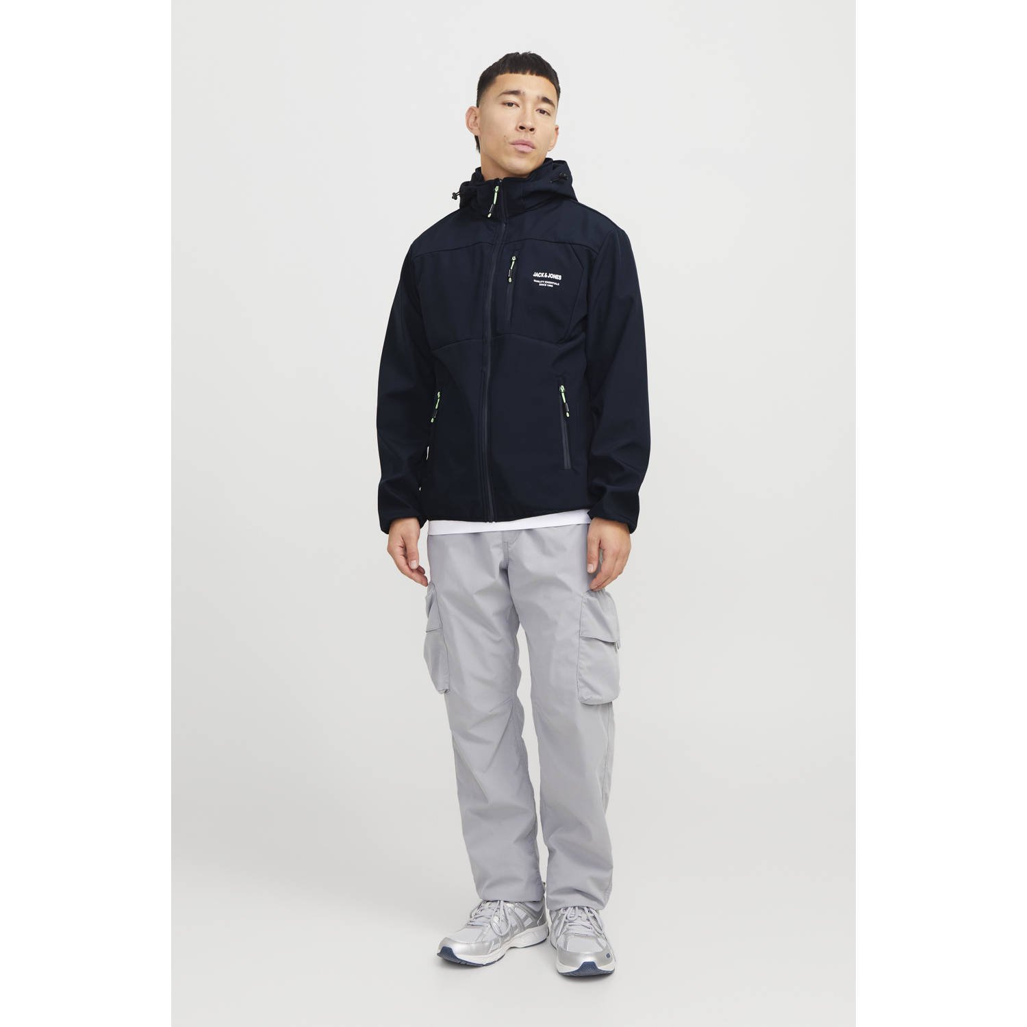 JACK & JONES softshell jas donkerblauw