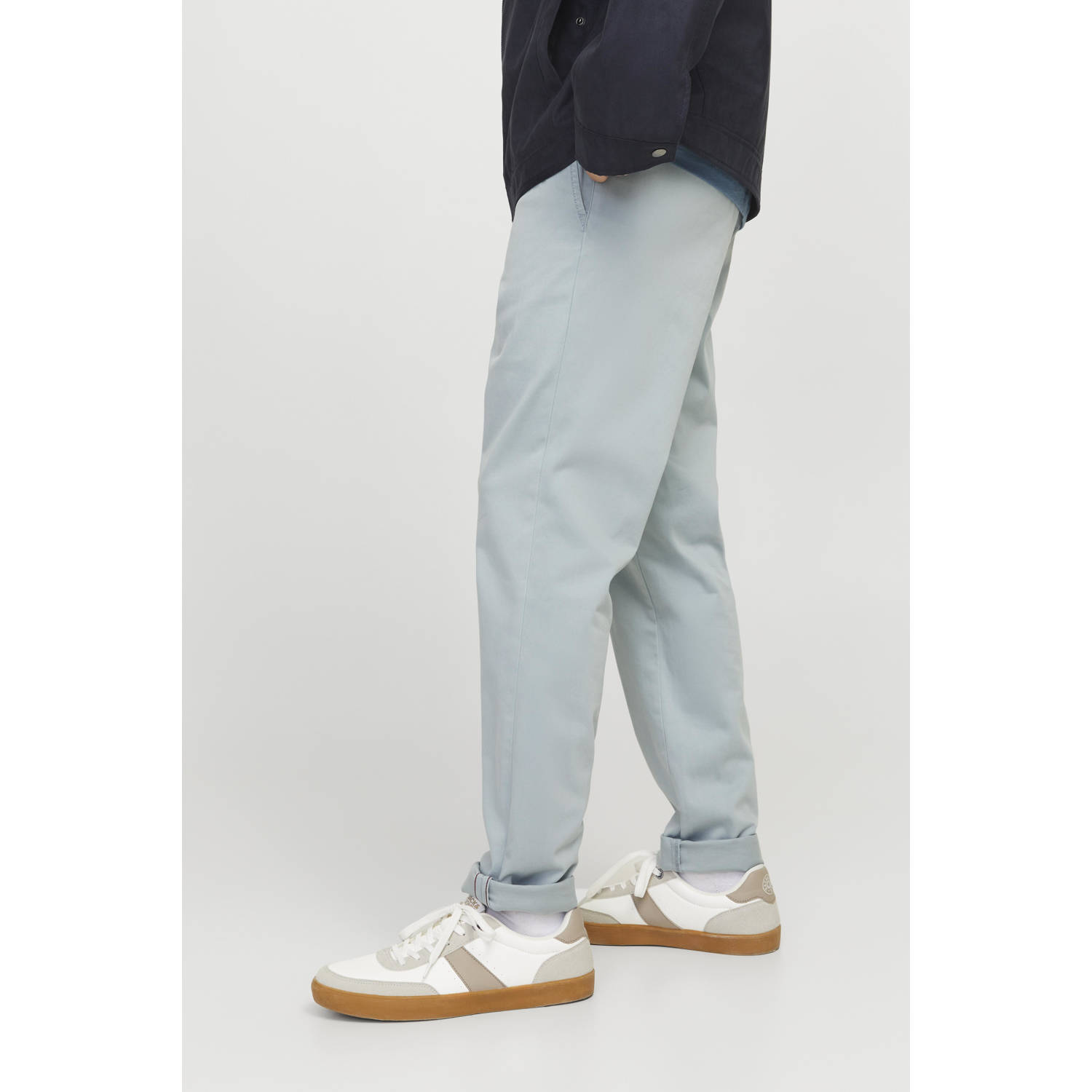 JACK & JONES PANTS STUDIO slim chino lichtblauw