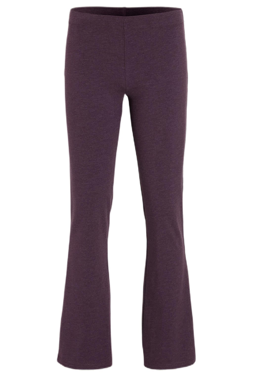 Paarse meisjes Anytime legging van katoen met elastische tailleband en melée print