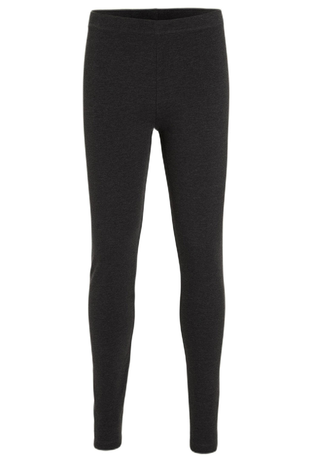 Grijs melange meisjes Anytime fleece legging melange van katoen met elastische tailleband